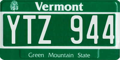 VT license plate YTZ944