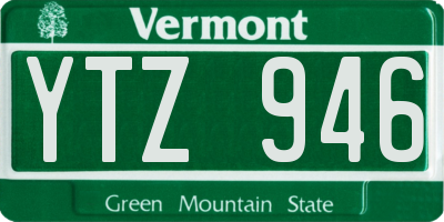 VT license plate YTZ946