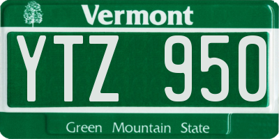 VT license plate YTZ950