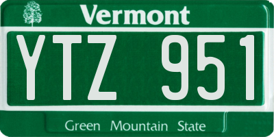 VT license plate YTZ951
