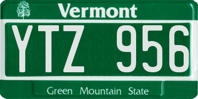 VT license plate YTZ956