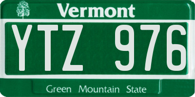VT license plate YTZ976