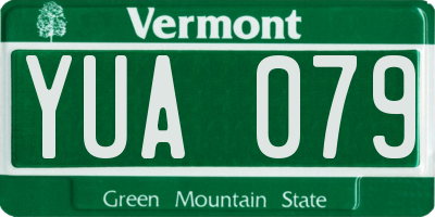 VT license plate YUA079