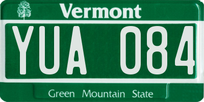 VT license plate YUA084