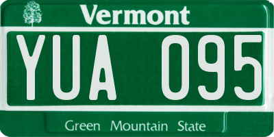 VT license plate YUA095