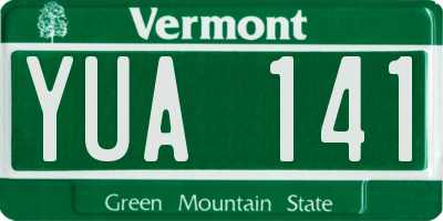 VT license plate YUA141