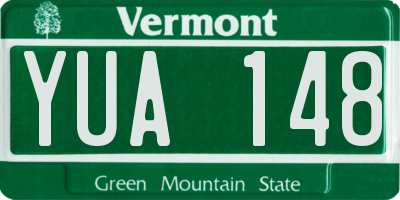VT license plate YUA148