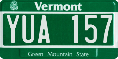 VT license plate YUA157