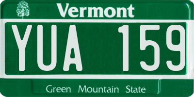 VT license plate YUA159
