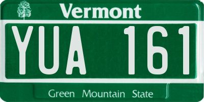 VT license plate YUA161