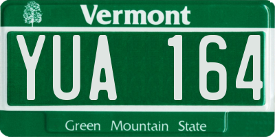 VT license plate YUA164