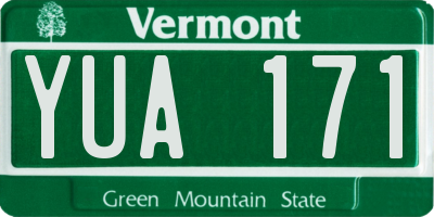 VT license plate YUA171