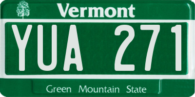 VT license plate YUA271