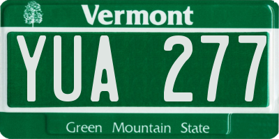 VT license plate YUA277