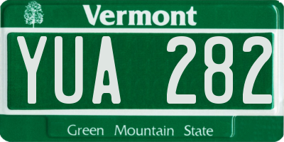 VT license plate YUA282