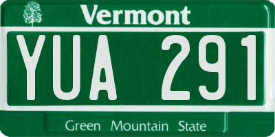 VT license plate YUA291