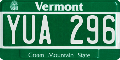 VT license plate YUA296