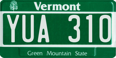 VT license plate YUA310