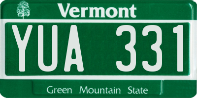VT license plate YUA331
