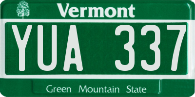 VT license plate YUA337