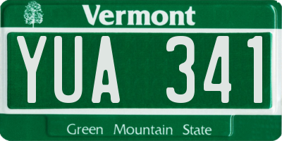 VT license plate YUA341