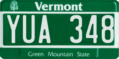 VT license plate YUA348