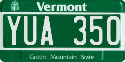 VT license plate YUA350