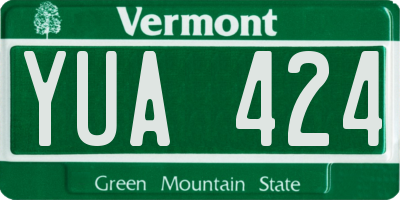VT license plate YUA424