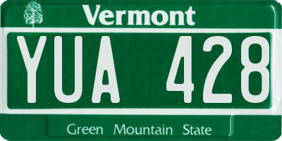 VT license plate YUA428