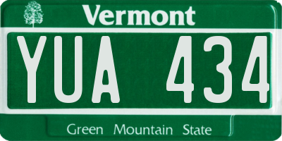 VT license plate YUA434