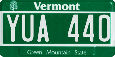 VT license plate YUA440