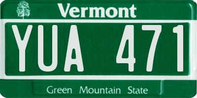 VT license plate YUA471