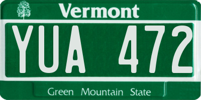 VT license plate YUA472