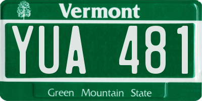 VT license plate YUA481