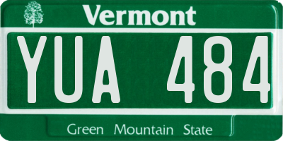 VT license plate YUA484
