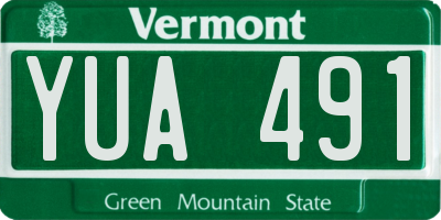 VT license plate YUA491