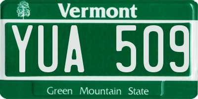VT license plate YUA509