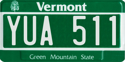 VT license plate YUA511