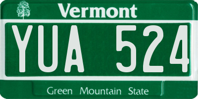 VT license plate YUA524