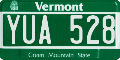VT license plate YUA528