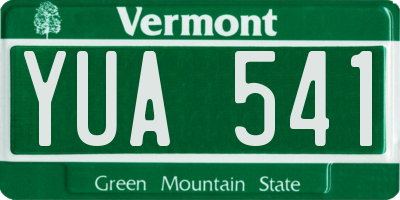 VT license plate YUA541
