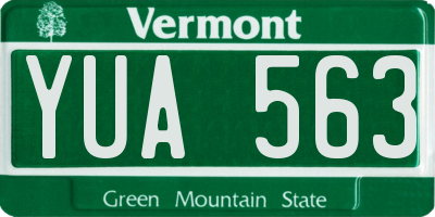 VT license plate YUA563