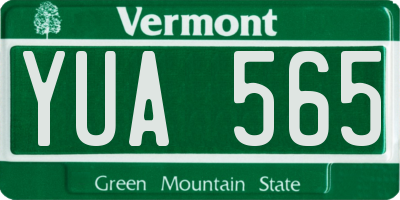 VT license plate YUA565