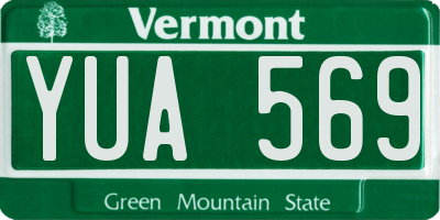 VT license plate YUA569