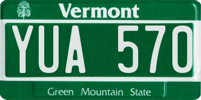 VT license plate YUA570