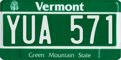 VT license plate YUA571