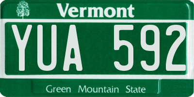 VT license plate YUA592