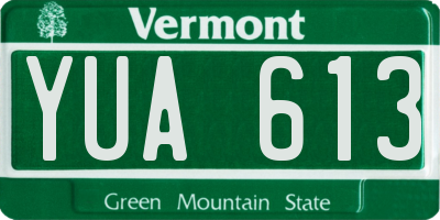 VT license plate YUA613