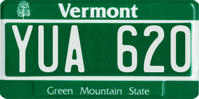 VT license plate YUA620