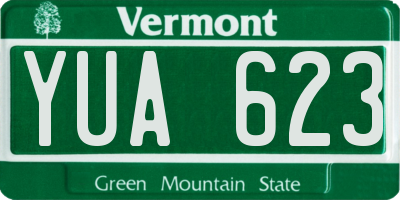 VT license plate YUA623